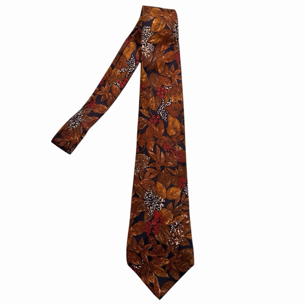 Bugatti Men Neck‎ Tie 100% Italian Silk - Made in USA - Floral